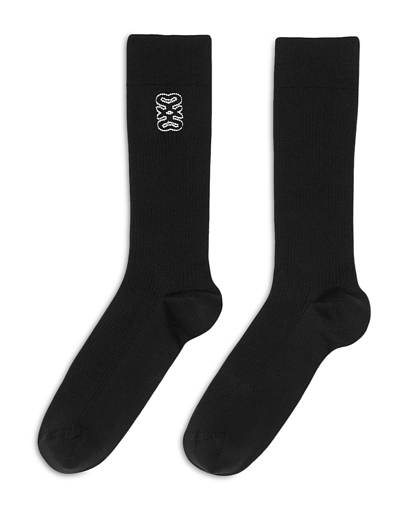 SANDRO EMBROIDERED SOCKS