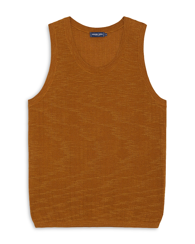 Frescobol Carioca Rino Space Dye Knit Polo In Sienna