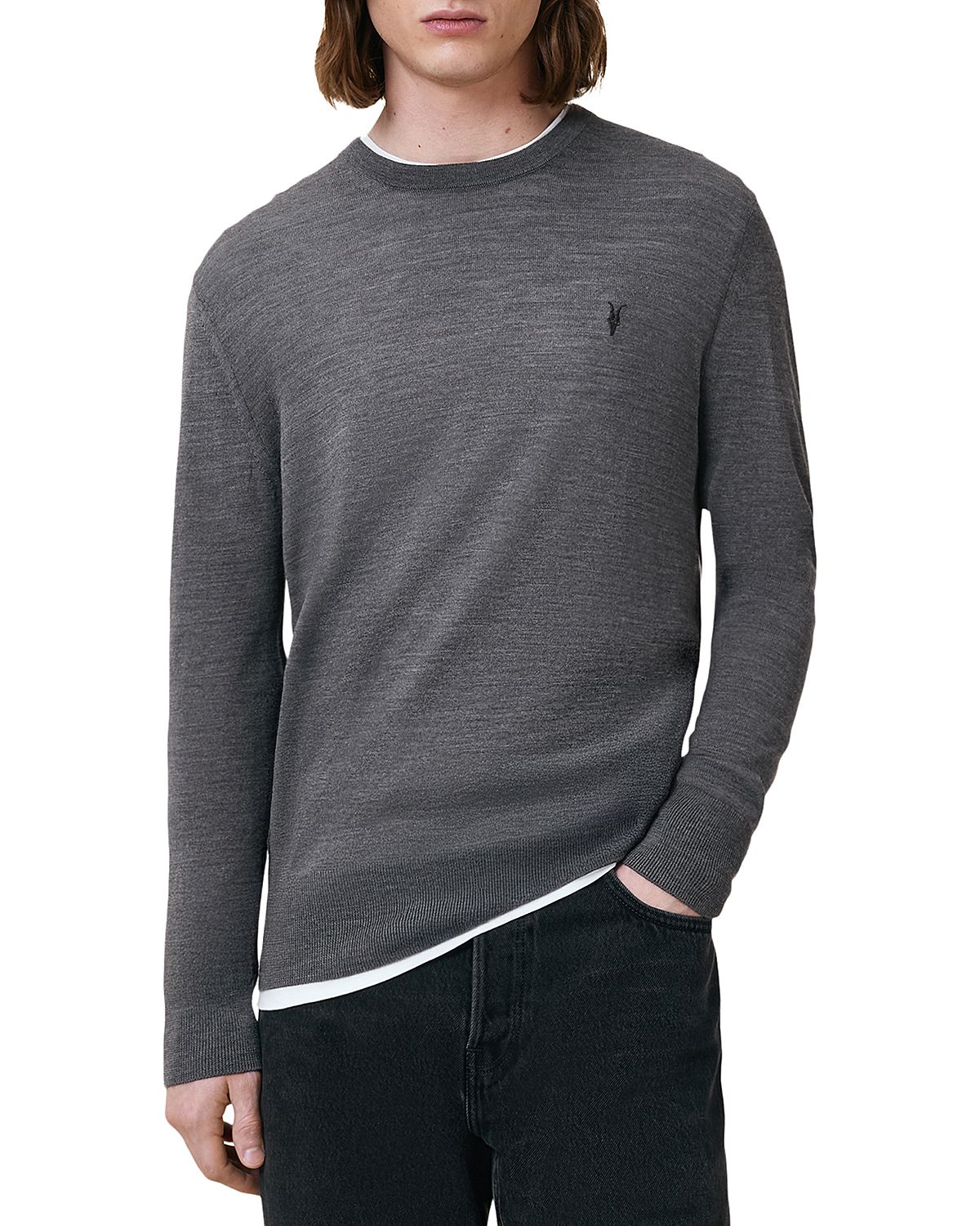 Allsaints Mode Regular Fit Merino Wool Sweater