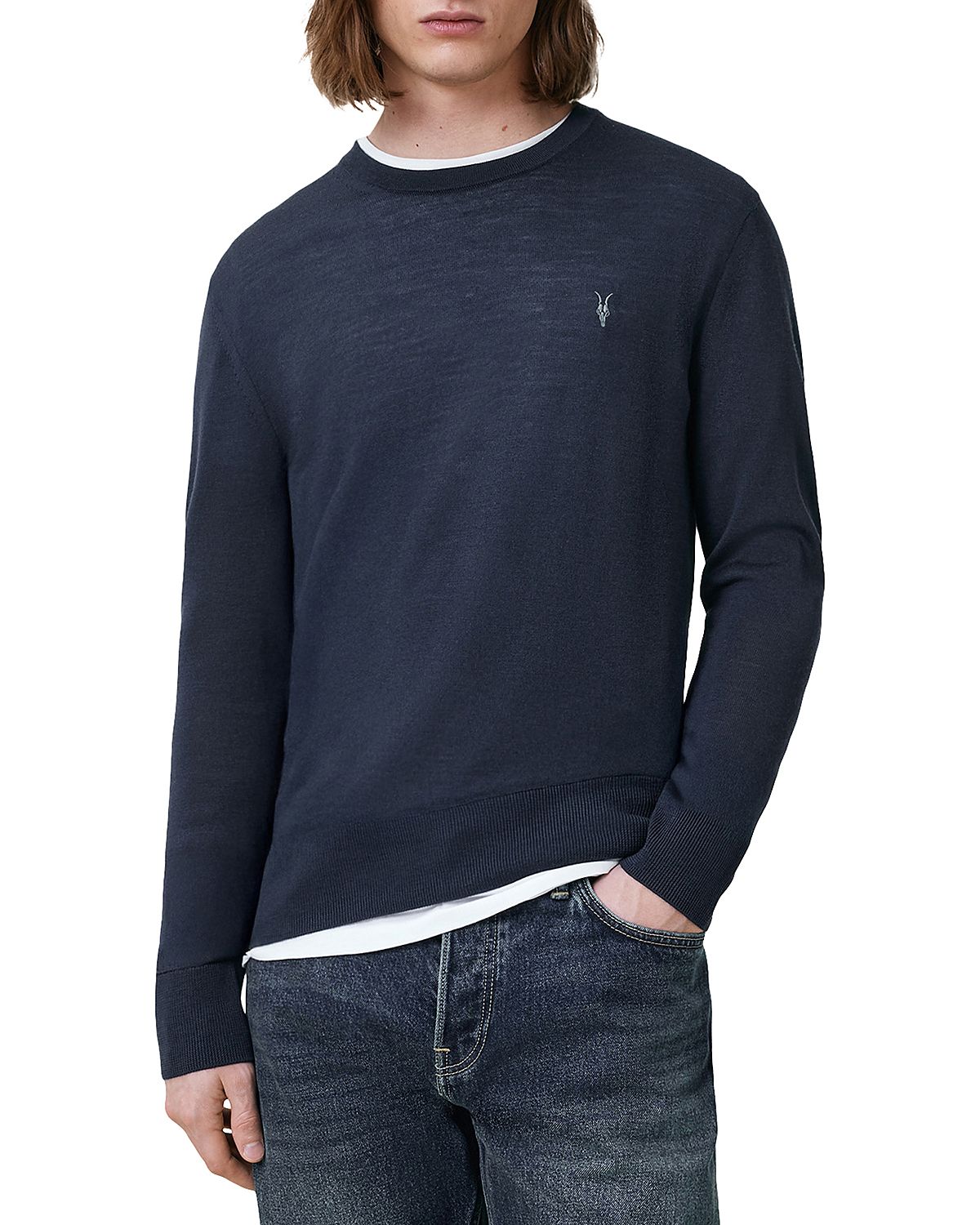 Allsaints Mode Regular Fit Merino Wool Sweater
