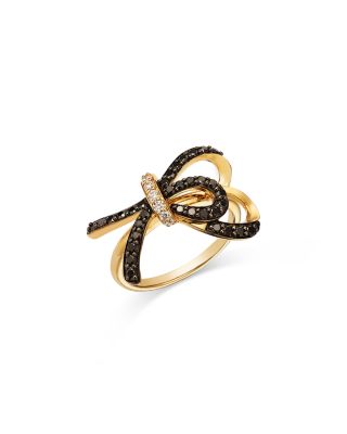 Bloomingdale's Fine Collection - Black & White Diamond Ring in 14K Yellow Gold, 0.68 tcw