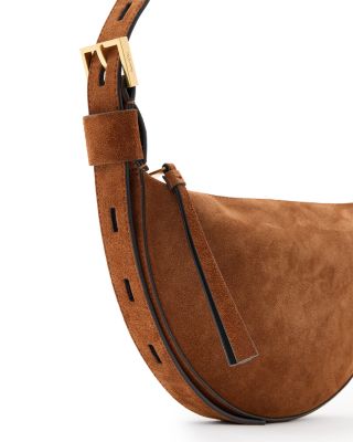 Halfmoon Suede Crossbody Bag