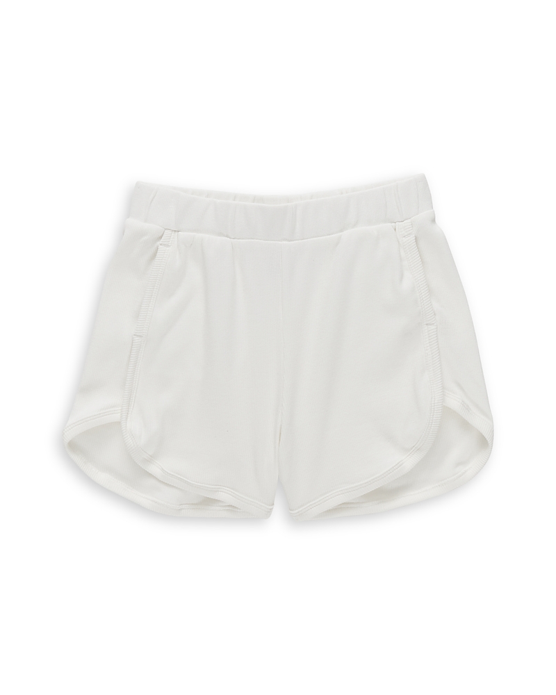 Shop Terez Girls' Ribbed Shorts - Little Kid, Big Kid In White