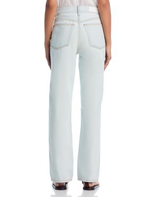 90s High Rise Loose Wide Leg Jeans in Bleach Destroy