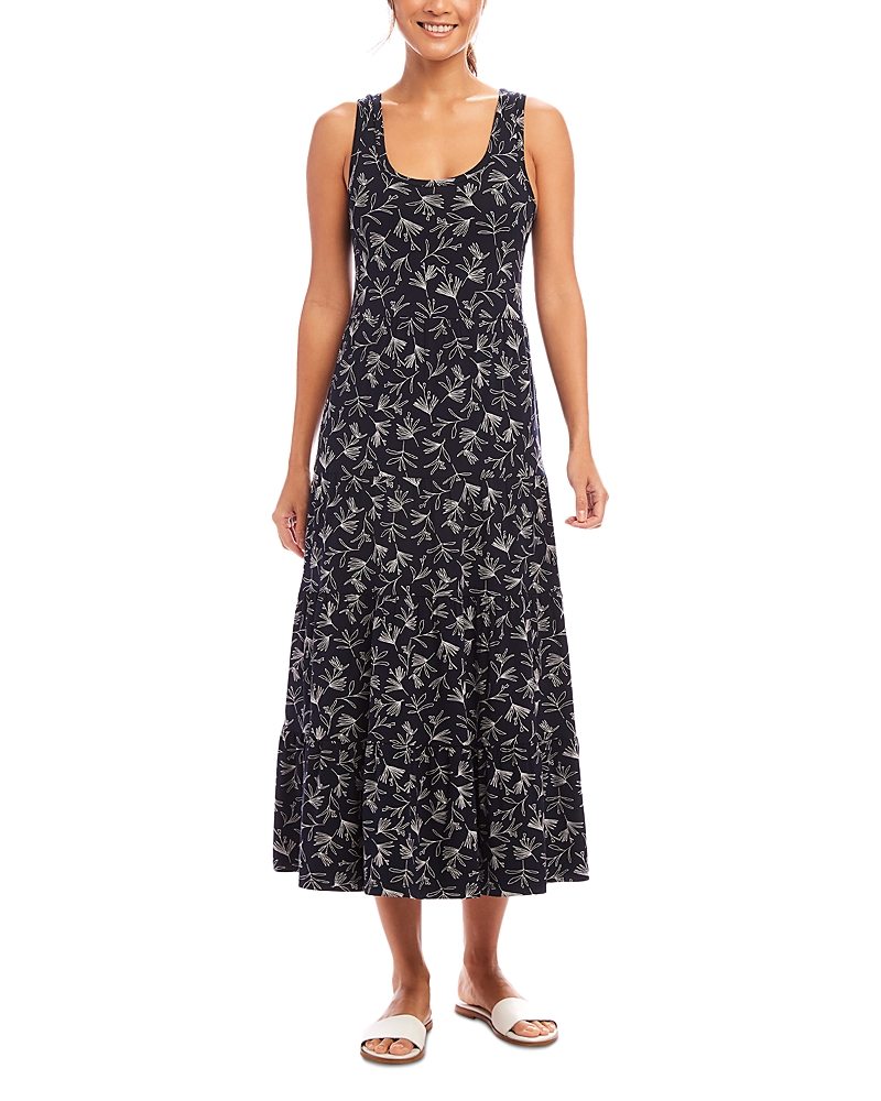 Karen Kane Floral Tiered Midi Dress In Print