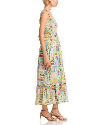Summer Print Smocked Midi Dress - Exclusive 