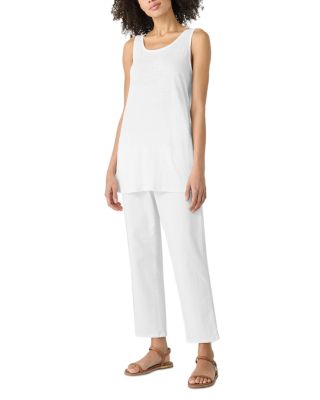 Scoop Neck Linen Tunic