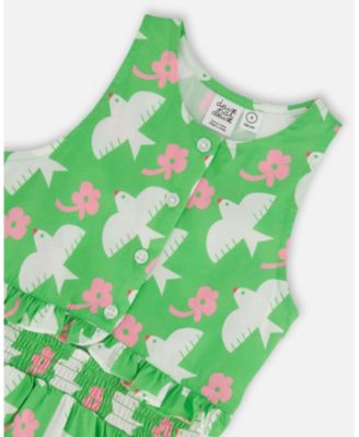 Girls' Printed Romper with Frills - Little Kid
