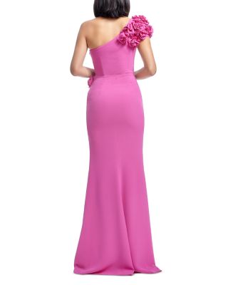 Aubriella Rosette One Shoulder Gown 