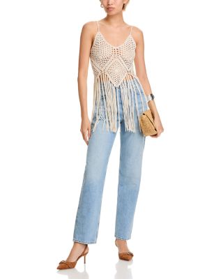 Crocheted Fringe Tank Top - Exclusive