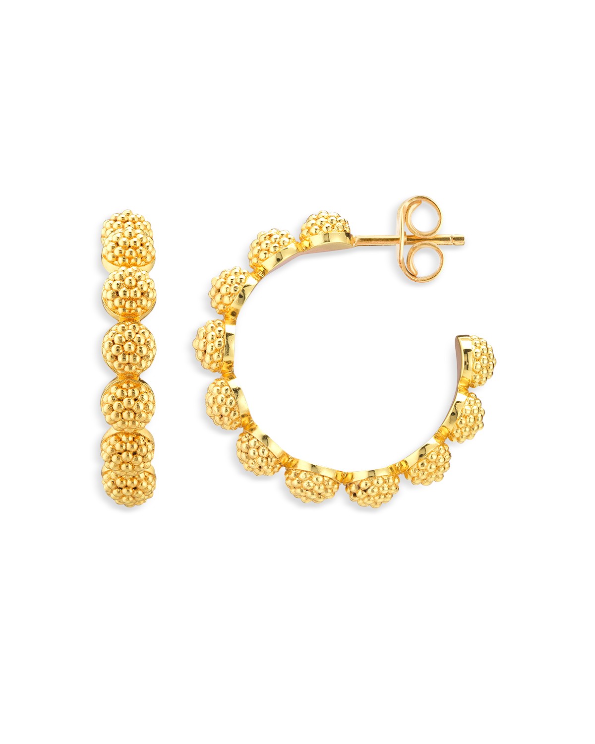 Berry Icon Hoop Earrings in 18K Gold Plated