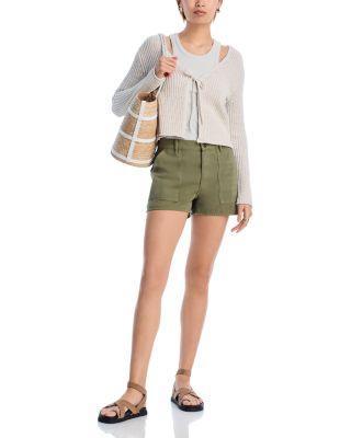 V Neck Tie Front Cardigan 