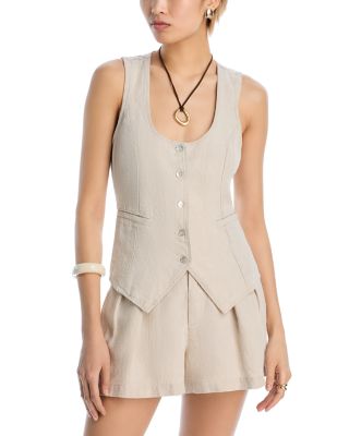 Bella Dahl - Scoop Neck Linen Vest