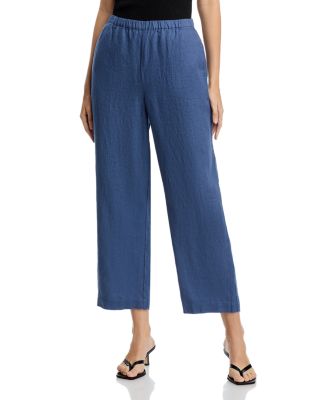 Linen Straight Leg Pull On Pants