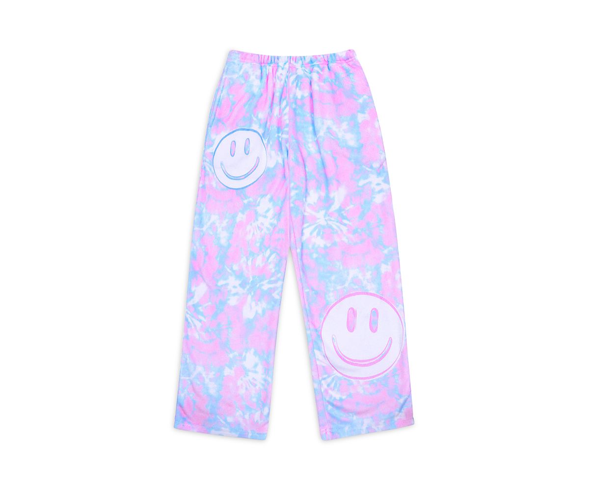 Iscream Girls' Tie Dye Smiles Plush Pants - Little Kid, Big Kid