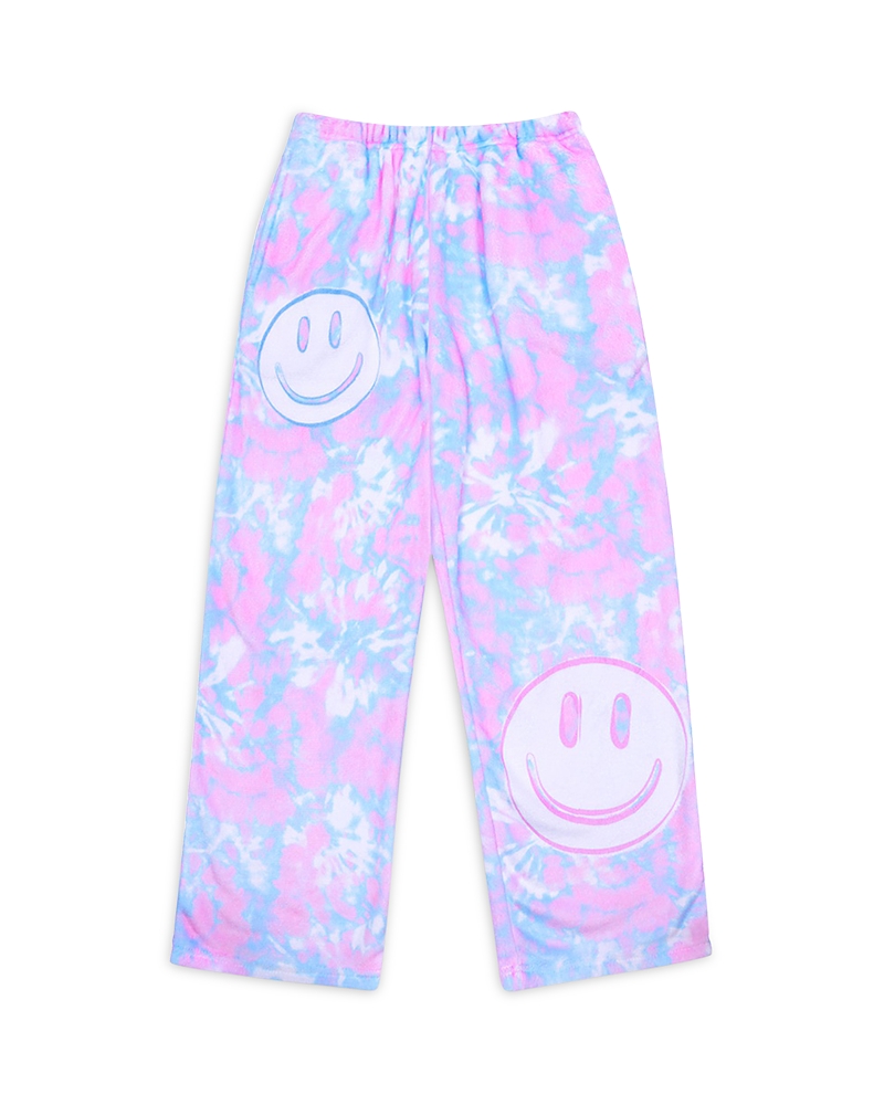 Shop Iscream Girls' Tie Dye Smiles Plush Pants - Little Kid, Big Kid In Multi
