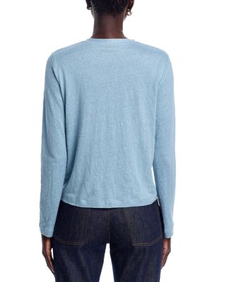 Stretch Linen V Neck Cardigan