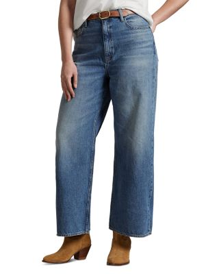Ralph Lauren - High Rise Wide Leg Crop Jeans in Blue