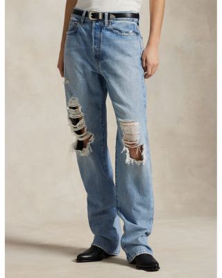 Relaxed Straight Jeans in Blue