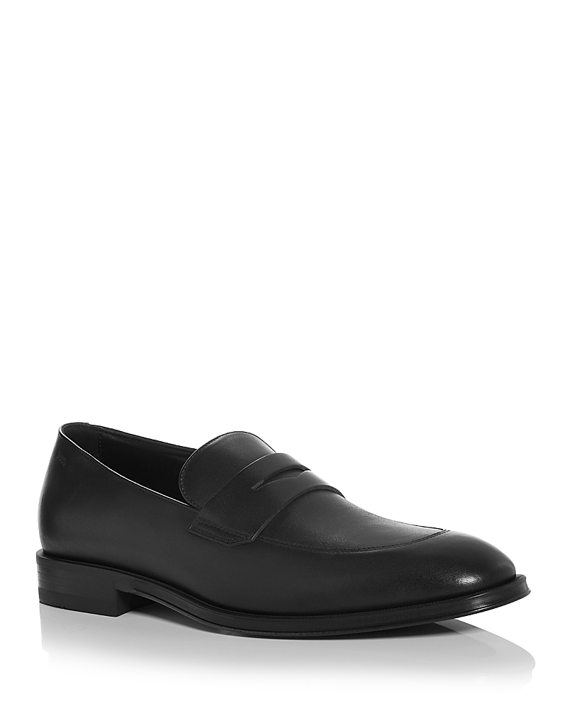 Hugo Boss Boss Derreck Penny Loafer In Dark Brown