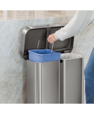 58 Liter Sensor Recycling Trash Can with Liner Pocket