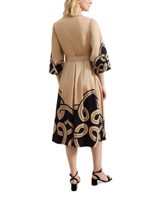 Breena Border Print Midi Dress