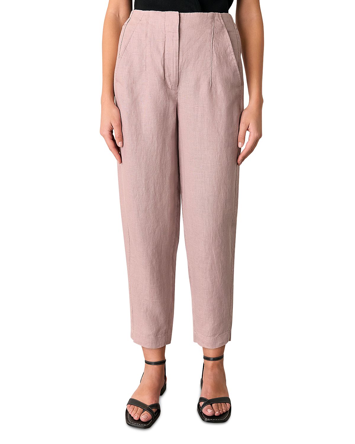 Whistles Linen Barrel Leg Pants