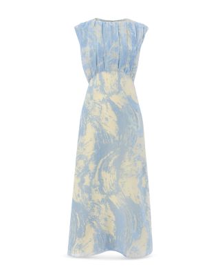 Devore Swirl Velvet Midi Dress