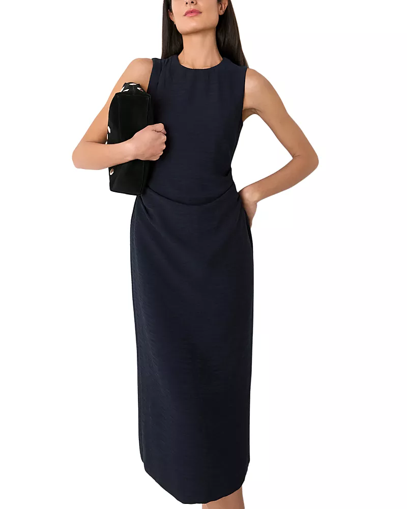 Whistles Nora Textured Midi Dress
