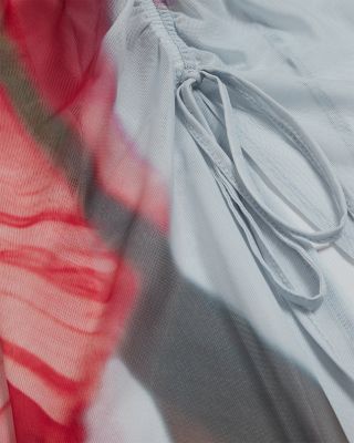 Boxnine Mesh Gathered Detail Midi Dress