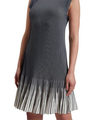 Lilyo Textured Striped Flippy Skirt Dress