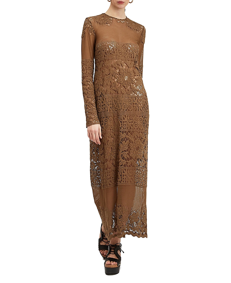 La Doublej Lacey Swing Dress In Solid Militare
