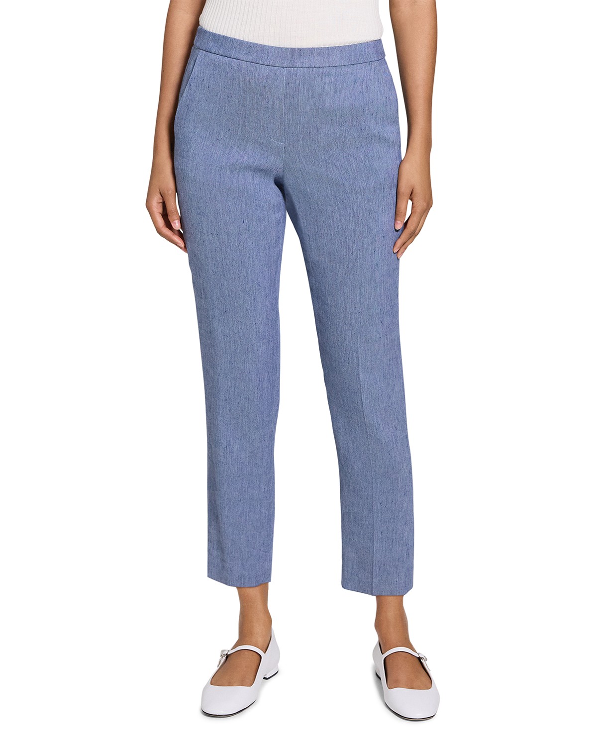 Classic Slim Leg Linen Pants
