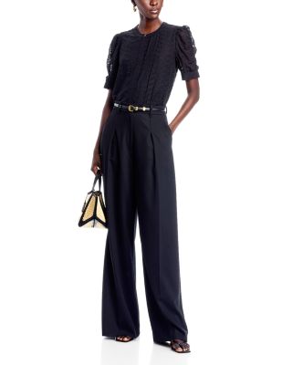 Mandarin Collar Button Front Top