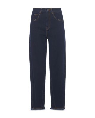 Stretch Barrel Jeans in Dark Denim