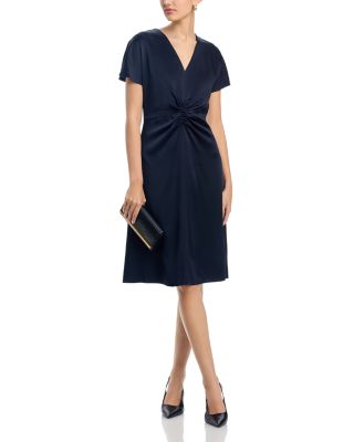 Dulania Twist Front Flutter Sleeve Dress