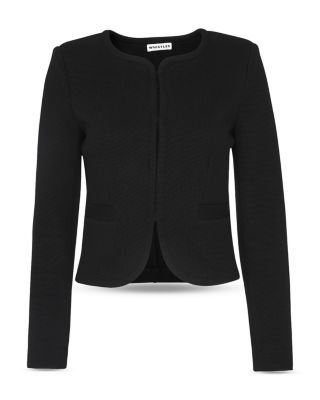 Collarless Jersey Jacket