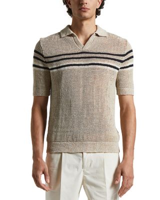 Peserico - Striped Chest Polo Shirt