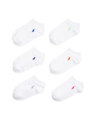 Girls' Classic Solid Low Cut Socks, Pack of 6 - Little Kid, Big Kid