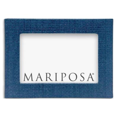 Indigo Blue Faux Grasscloth Frame, 4&amp;quot; x 6&amp;quot;