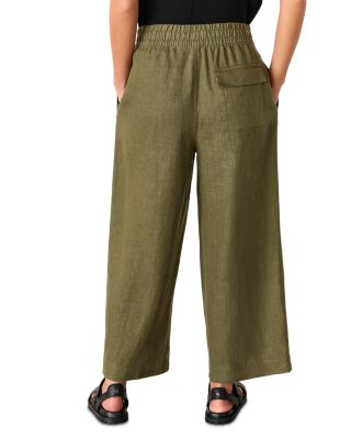 Petite Linen Pocket Trousers