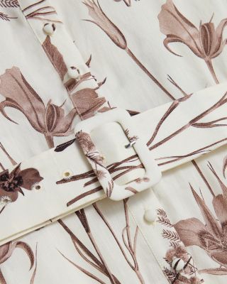 Luwisa Linen Silk Pleated Midi Dress