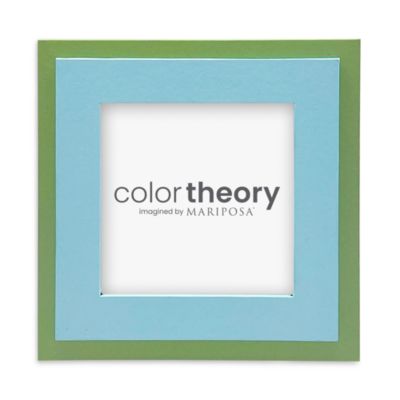 Mariposa - Tiered Sky Blue and Meadow Green Frame, 4" x 4"