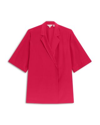 Carloe Silk Short Sleeve Blazer