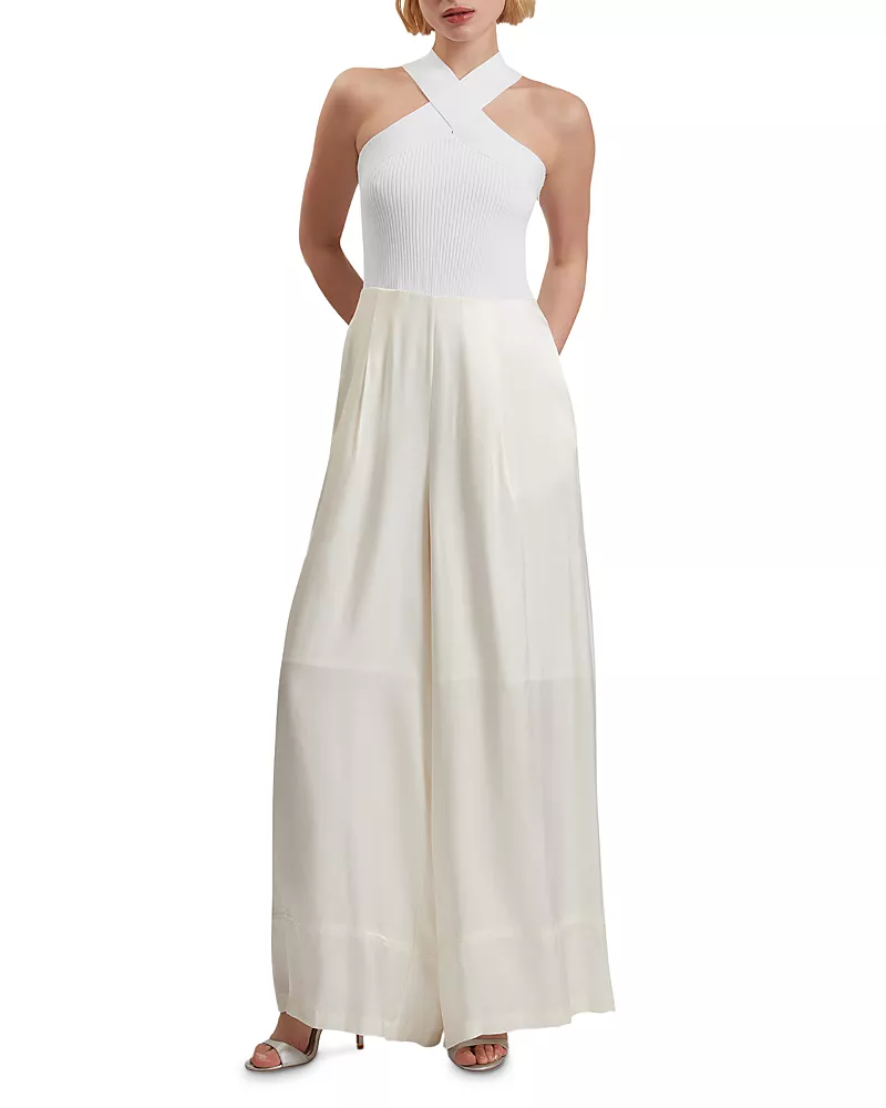 Ted Baker Baiblu Halter Neck Knit Jumpsuit