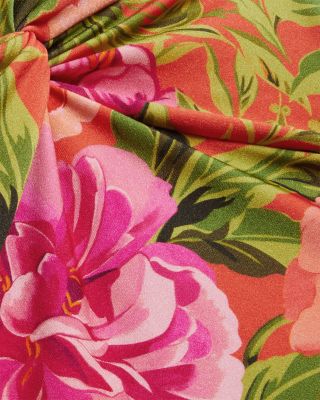 Abygal Twist Detail Plunge Halter Neck One Piece Swimsuit