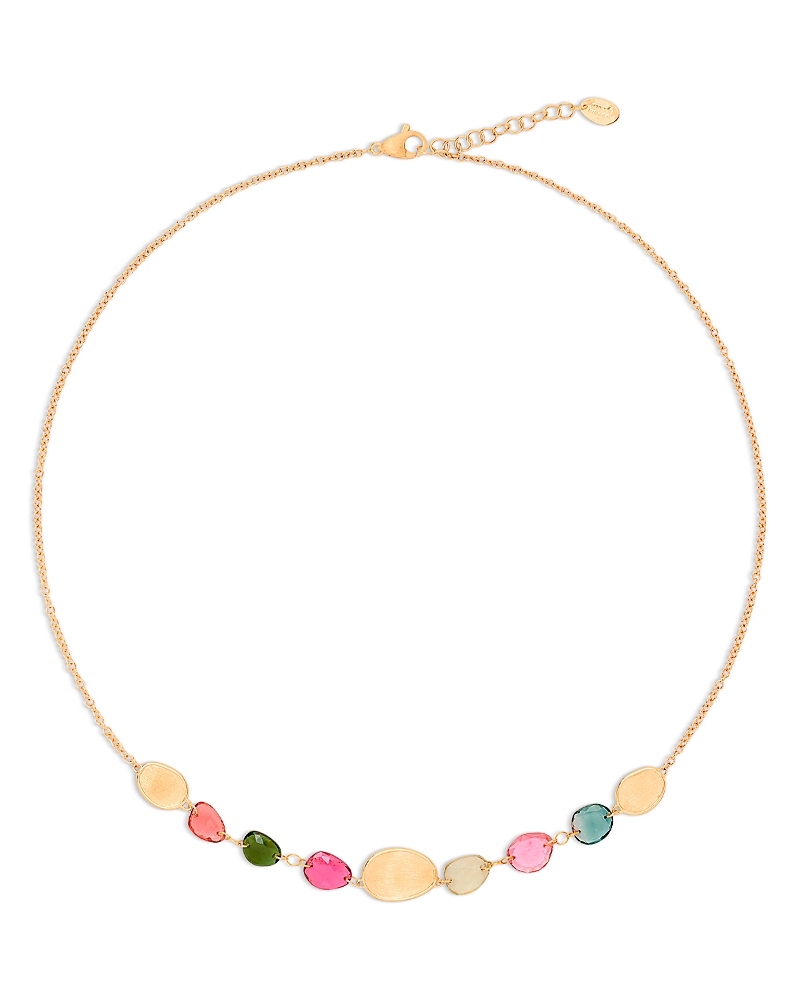 Marco Bicego 18k Yellow Gold Lunaria Tourmaline Multicolor Tourmaline Collar Necklace, 16.5 - 18 In Gold