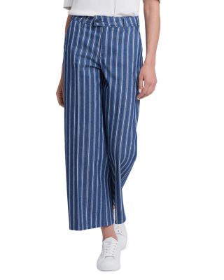 NYDJ - Mona High Rise Wide Leg Ankle Jeans in Huelva Stripe