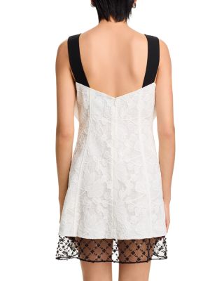 Corded Lace Organza Mini Dress