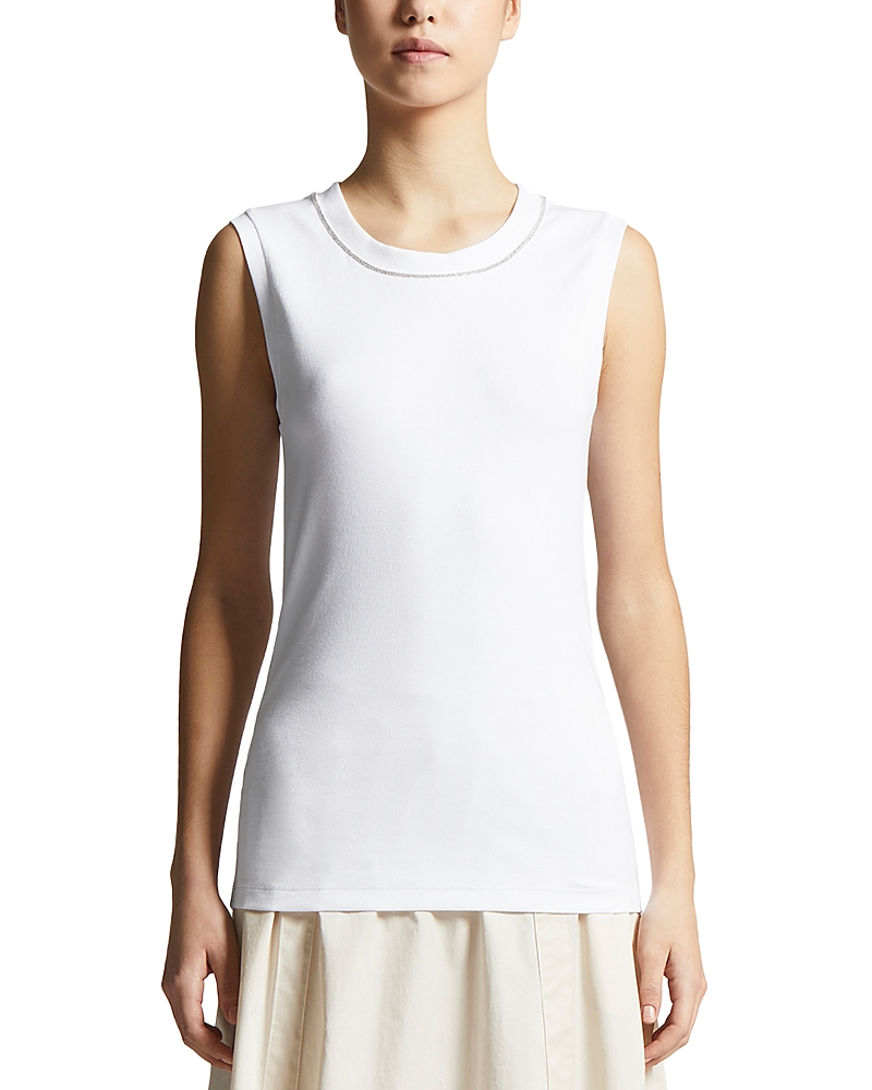 Peserico Embellished Shell In Pure White